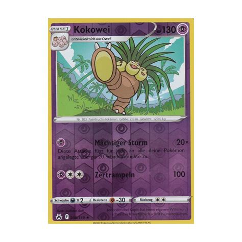 Kokowei 058 159 REVERSE HOLO Zenit der Könige Pokemon Karte kaufen