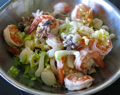 Marinated Poached Italian Seafood Salad Insalata Frutti Di Mare