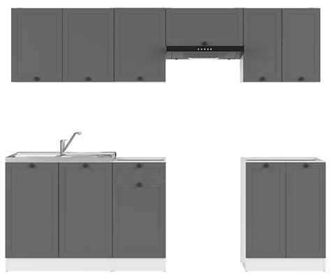 Komplet Kuchenny Junona Line Cm Z Agd Grafit Z Kolekcji Junona Line