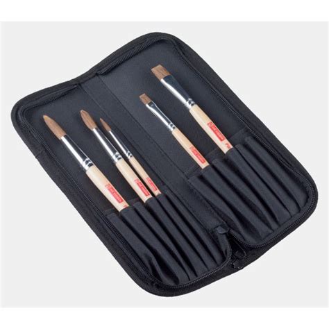 Set de 5 pinceaux trousse Art Création Creastore