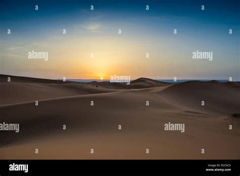 Sand Dunes Near Merzouga Erg Chebbi Sahara Desert Morocco Africa