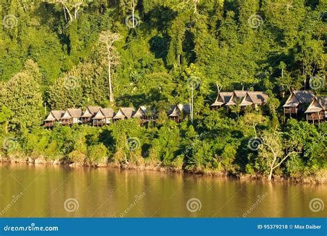 Nam Ou River In Nong Khiaw Village Stock Photo Image Of Laos