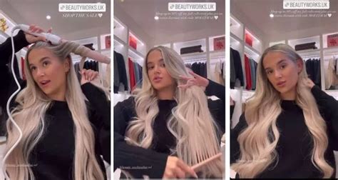 Molly Mae Hague Has Frozen Meets Game Of Thrones Hip Length Ice Blonde Hair OK Magazine