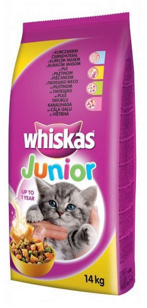 Granule pro kočky Whiskas Dry Junior s kuřecím masem 14 kg Hawaj cz