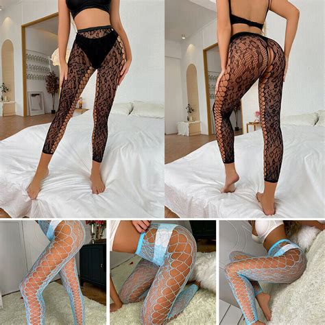 Collants Résille Résille À Motifs Pour Femmes Bas Lingerie Florale Sans