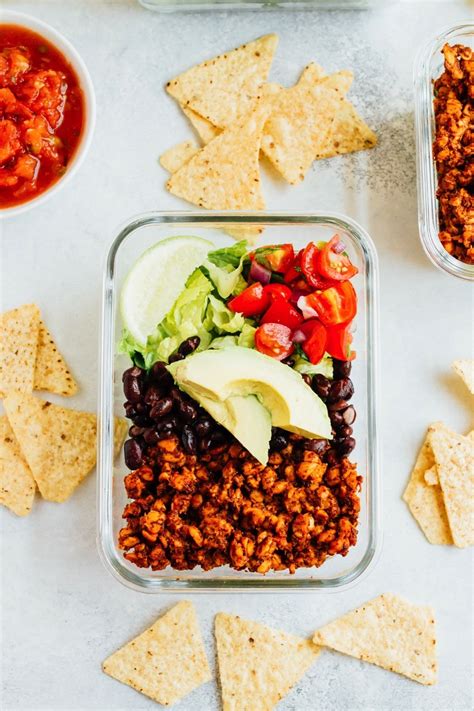 Tempeh Taco Salad Meal Prep Bowls Y G Copy Me That