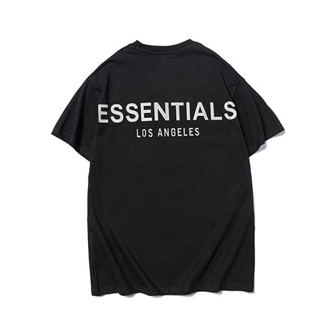 Fear Of God Essentials Los Angeles 3m Boxy T Shirt Black Etrendipohsdnbhd