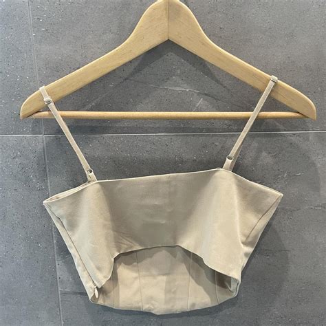 Glassons Nude Corset Top Worn Once Too Small Size 6 Depop
