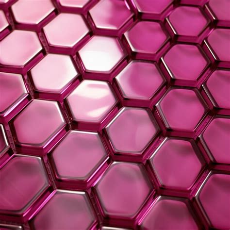 Premium AI Image | pattern of a hexagon made of pink glass tiles