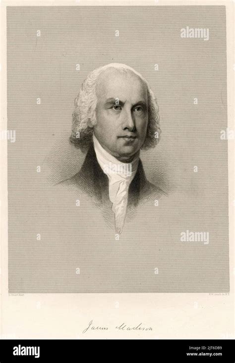 A Portrait Of James Madison Fourth President Of The United States