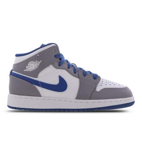 Air Jordan 1 Mid GS Cement True Blue