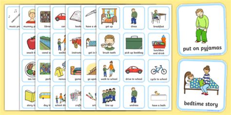 Daily Routine Visual Timetable For Boys Teacher Made