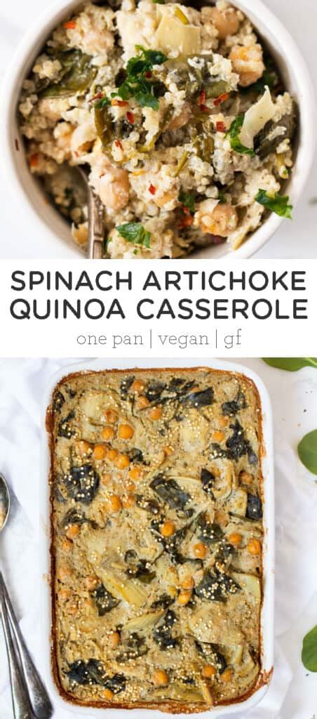 Spinach Artichoke Quinoa Casserole {vegan And Gf} Simply Quinoa