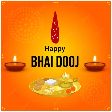 Premium Vector Happy Bhai Dooj Indian Hindu Festival Celebration