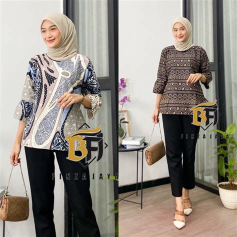 Jual Baju Batik Wanita Atasan Batik Wanita Kerja Batik Kerja Size M