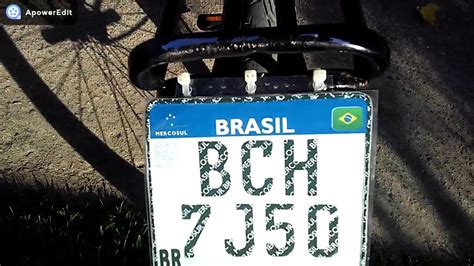 Nova Placa Da Bike Youtube