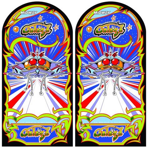 GALAGA Arcade Cabinet Graphics For Reproduction Marquee CPO Side Art