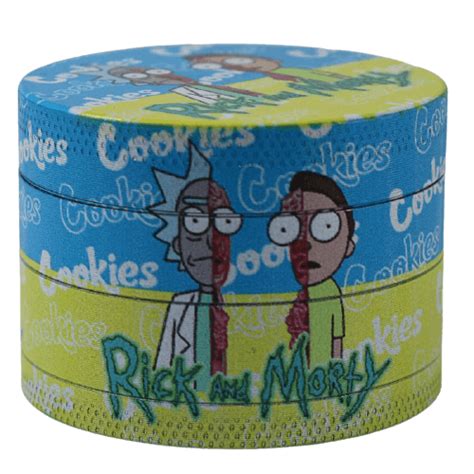 Rick Morty Yellow Blue 4 Part 50 Mm Grinder Rolling Buddy