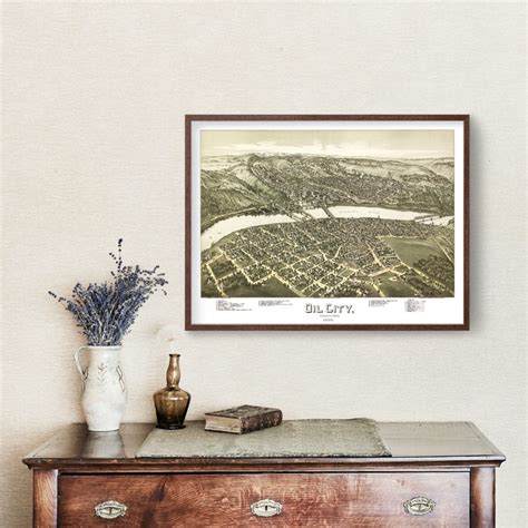 Oil City Map 1896 Old Map of Oil City Pennsylvania Art - Etsy