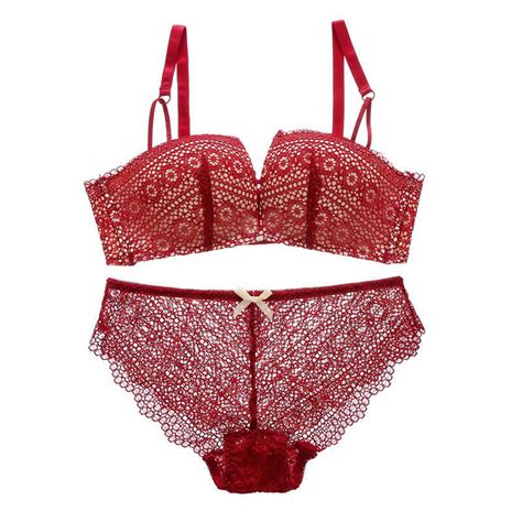 Сексуальный кружевной комплект нижнего белья с эффектом пуш-ап для ...