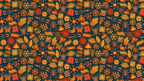 HD wallpaper: yellow, pattern, orange, art, design, tribe, modern art ...