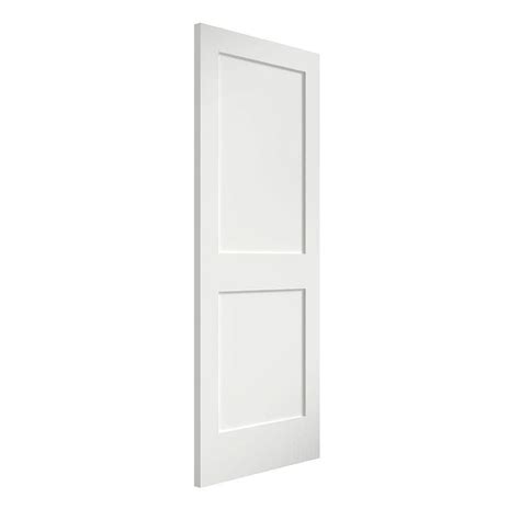 Eightdoors 30 In X 80 In X 1 3 4 In 2 Panel Shaker Solid Core White