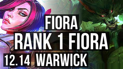 Fiora Vs Warwick Top Rank Fiora Rank Na Challenger