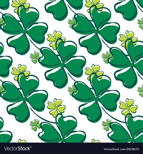 Clover seamless pattern Royalty Free Vector Image