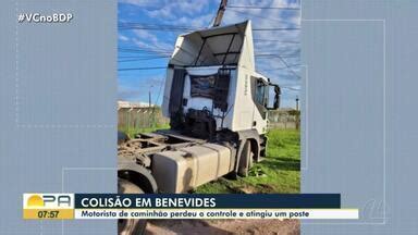 Bom Dia Par Motorista De Caminh O Perde Controle E Bate Em Poste Em