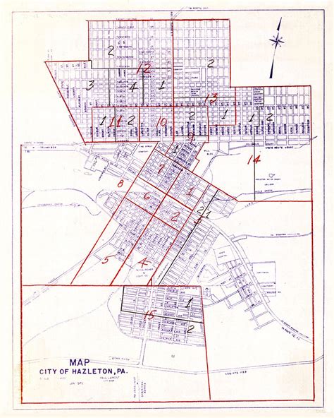 1972 Map Of Hazleton Pennsylvania Etsy