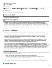 Acct Principles Of Accounting Ii Acct Fall Pdf