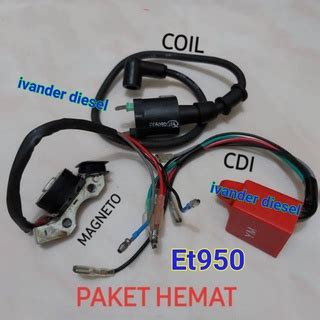 Jual Paket Lengkap Cdi Magneto Coil Mesin Genset Et950 2Tak 1000watt