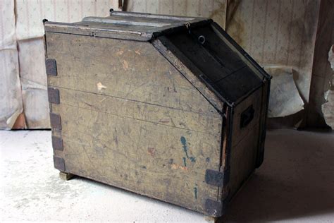 A 19thC Painted Pine Estate Made Trunk; Lord Hindlip, Hindlip Hall, Wo ...