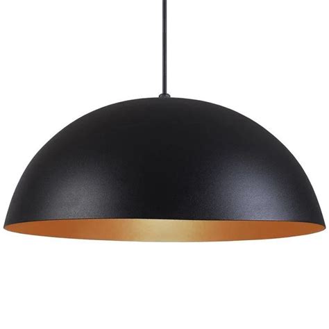 Pendente Lustre Meia Lua Cm Em Alum Nio Preto Cobre Xe