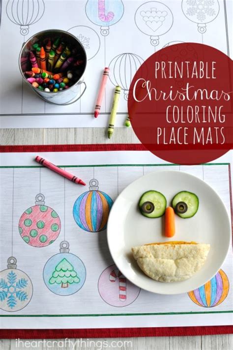 Printable Christmas Coloring Place Mats I Heart Crafty Things