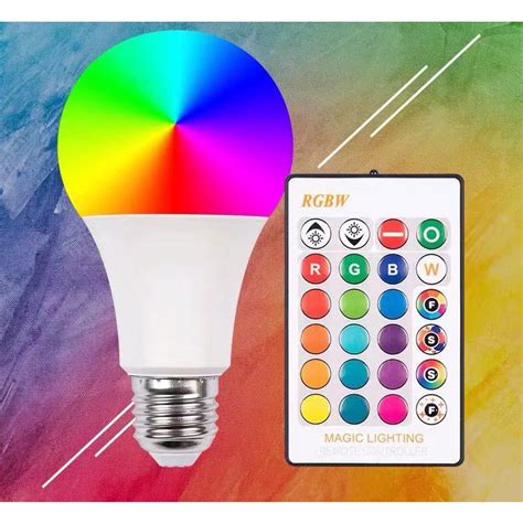 Bulbo Rgb 5w 10w 15w L Puda Led Rgb E27 Colorido Dimeriz Vel Bocal De