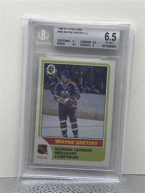 1986 OPC Wayne Gretzky Scoring Leader 260 Beckett 6 5 Oilers HOF EBay