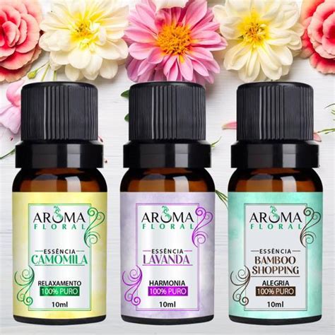 Kit 3 Essências Para Aromatizador Difusor Umidificador à Base De Água