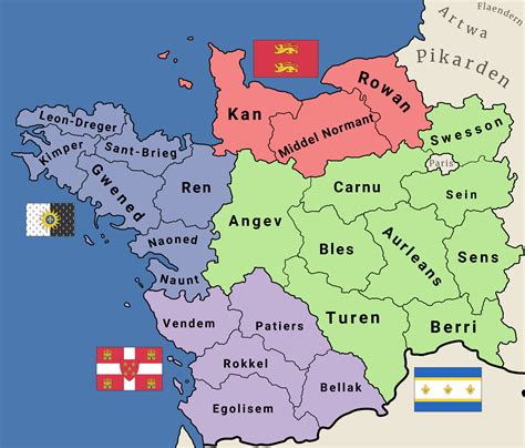 Provinces of Western Francia : imaginarymaps