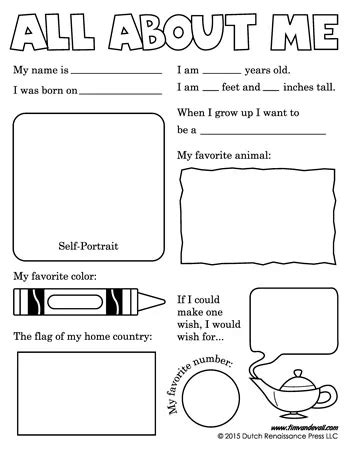 Printable All About Me Poster All About Me Template PDF All About Me