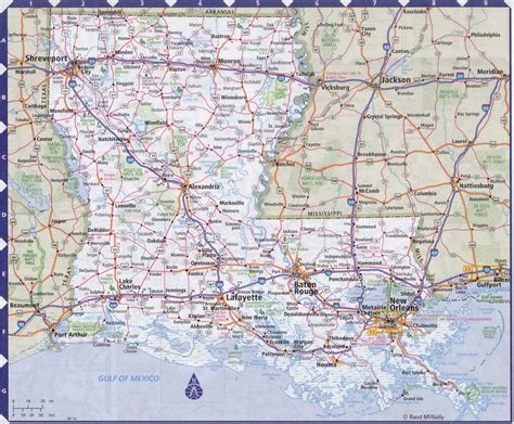 Map Of Louisiana State With Highwaysroadscitiescounties Louisiana