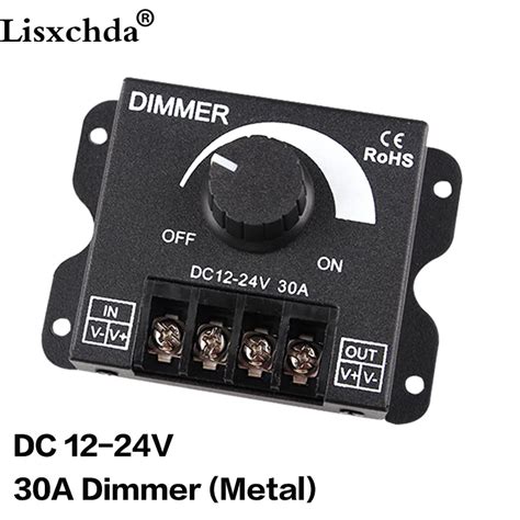 LED Dimmer DC12 24V 8A 30A 96W 360W Adjustable Brightness Lamp Strip