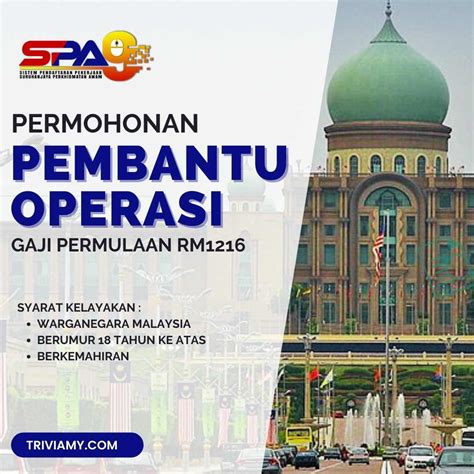 Permohonan SPA 2023 : Pembantu Operasi Gred N11 - Gaji Bermula Dari RM1,216