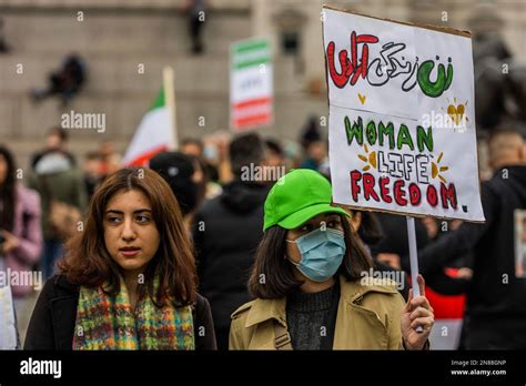 London Uk 11th Feb 2023 A Protest Under The Slogan “women Life