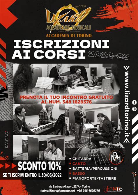 Lizard Torino Accademia Musicale Iscrizione Ai Corsi