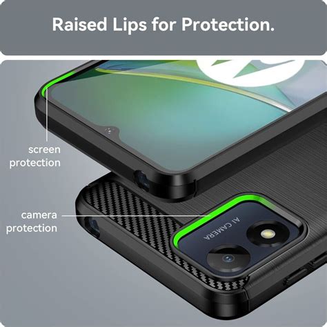 For Motorola Moto E13 Case Slim Silicone Carbon Fibre Shockproof Gel Phone Cover Ebay