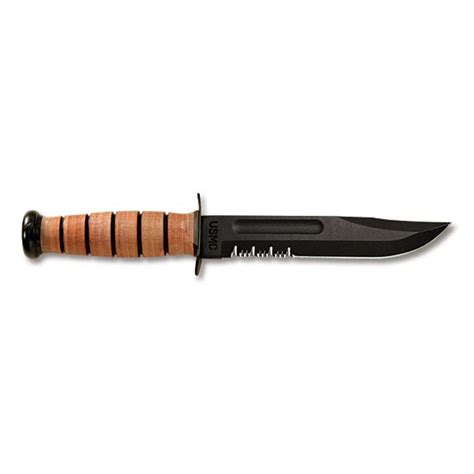 Ka Bar Knife Usmc Full Size Serrated Edge Knife Knives