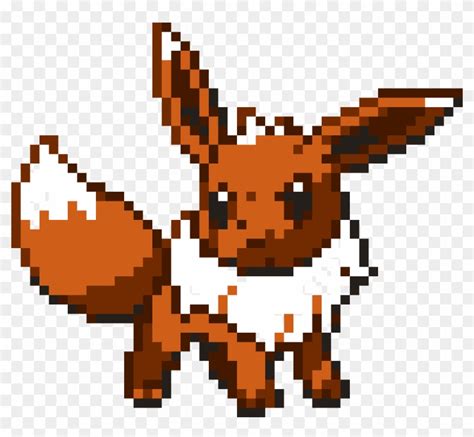 Pokemon Eevee Pixel Art Grid