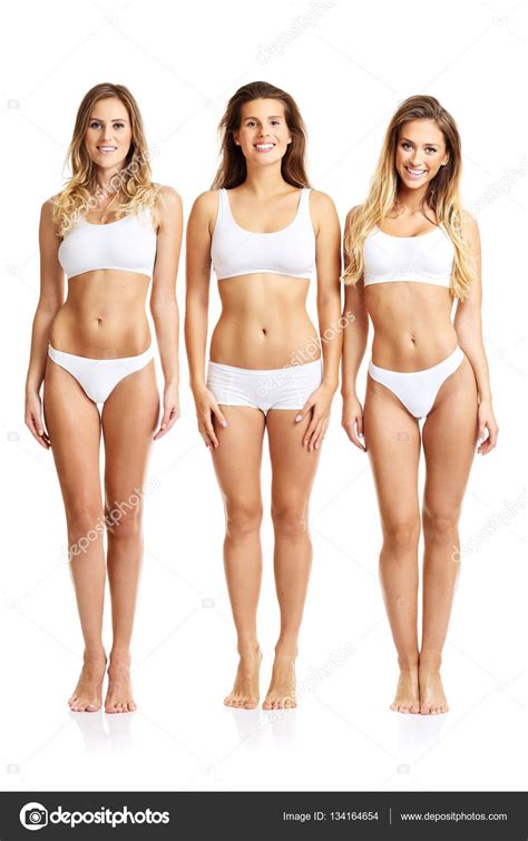 Happy Friends Posing In Underwear Stock Photo By Macniak