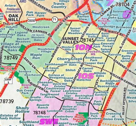 Austin Texas Map Of Subdivisions And Neighborhoods